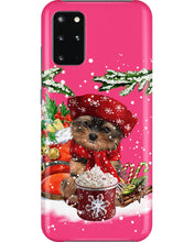 Load image into Gallery viewer, Yorkshire Terrier Loves Drinking Hot Latte Gift For Dog Lovers Phone case
