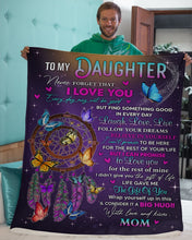 Load image into Gallery viewer, Dreamcatcher With Purple Feather Mom Gift For Daughter Believe In Yourself Sherpa Blanket
