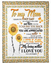 Load image into Gallery viewer, Sunflower Present For Mom Let You Know You're Appreciated  Trending Fleece Blanket
