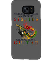 Load image into Gallery viewer, Never Underestimate A 60 Year Old Man Can Play A Guitar Phone case
