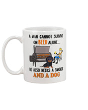 Load image into Gallery viewer, A Man Loves Beer And Dachshund Gift For Dog Lovers Mug
