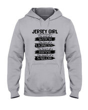 Load image into Gallery viewer, Jersey Girl The Heart Of A Hippie Hoodie
