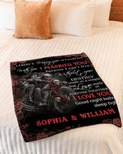 Load image into Gallery viewer, Motorcycling Good Night Baby Custom Name Gift For Wife Fleece Blanket

