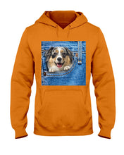 Load image into Gallery viewer, Australian Shepherd In Denim Pocket Gift For Dog Lovers Hoodie
