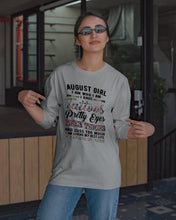 Load image into Gallery viewer, August Girl Has Tattoos Pretty Eyes Thick Thighs For Birthday Gift Unisex Long Sleeve
