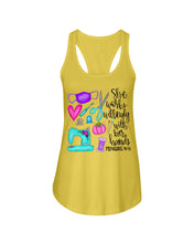 Load image into Gallery viewer, She Works Willingly With Her Hands Proverbs 31 13 Gift For Sewing Lovers Ladies Flowy Tank
