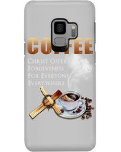 Load image into Gallery viewer, Coffee Christ Offers Forgiveness For Everyone Everywhere Phone case
