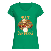 Load image into Gallery viewer, Vert Der Ferk Retro Vintage Gift For Cook Lovers Ladies V-Neck
