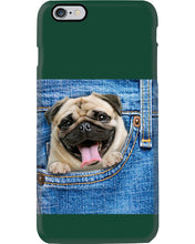 Load image into Gallery viewer, baby Pug In Denim Pocket Gift For Dog Lovers Phone case
