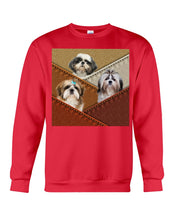 Load image into Gallery viewer, Three Cute Shih Tzu In Bag Gift For Dog Lovers Sweatshirt
