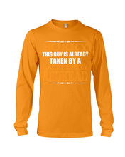 Load image into Gallery viewer, Sorry This Guy Is Already Taken By A Smart And Sexy Redhead Gift For Men Unisex Long Sleeve
