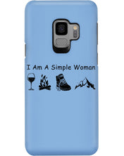 Load image into Gallery viewer, Simple Woman Loves Wine Camping Shoes And Climbing Phone case
