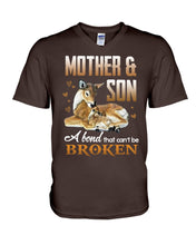 Load image into Gallery viewer, Mother And Son A Bond That Can't Be Broken Guys V-Neck
