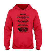 Load image into Gallery viewer, This Girl Has Fought A Thousand This Girl Was Born In March Hoodie
