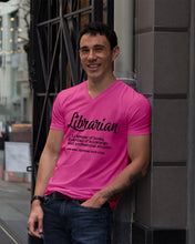 Load image into Gallery viewer, Librarian Keeper Of Books Guardian Of Knowledge Custom Gift For Librarian Guys V-Neck

