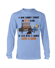 Load image into Gallery viewer, A Man Loves Beer And Dachshund Gift For Dog Lovers Unisex Long Sleeve
