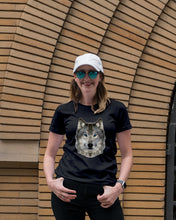 Load image into Gallery viewer, Wolf's Face Simple  Unique Custom Design For Animal Lovers Ladies Tee

