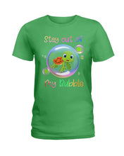 Load image into Gallery viewer, Vintage Funny Stay Out Of My Bubble Gift For Turtle Lovers Ladies Tee
