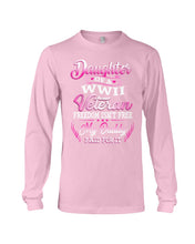 Load image into Gallery viewer, Daughter Of A Veteran Freedom Isn't Free Gift For Daughter Unisex Long Sleeve
