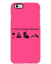 Load image into Gallery viewer, Simple Woman Loves Wine Camping Shoes And Climbing Phone case
