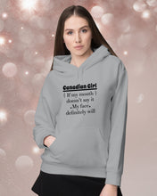 Load image into Gallery viewer, Canadian  Girl My Face Definitely Will Say It For Personalized Nation Gift Hoodie
