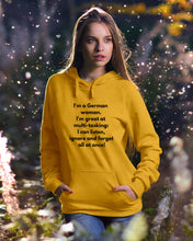 Load image into Gallery viewer, I'm A German Woman I'm Great At Multi Tasking Gift For Women Hoodie
