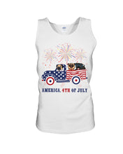 Load image into Gallery viewer, America 4th Of July Truck Pug Gift For Dog Lovers Unisex Tank Top
