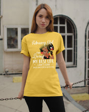 Load image into Gallery viewer, Betty Boop February Girl Living My Best Life Birthday Meaningful Gift Guys Tee
