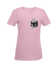 Load image into Gallery viewer, Cat In Your Front Pocket Great Gift For Cat Lovers Ladies Tee
