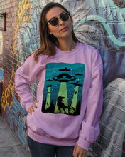 Load image into Gallery viewer, UFA Dinosaur T Rex Sky Full Of Stars Sweatshirt
