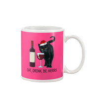 Load image into Gallery viewer, Cat Drink And Be Merry Meaningful Gift For Women Mug
