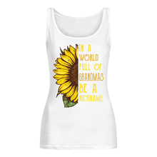 Load image into Gallery viewer, Sunflower In A World Full Of Grandmas Be A Nickname Ladies Flowy Tank
