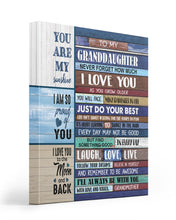 Load image into Gallery viewer, Never Forget How Much I Love You Grandmother Gift For Granddaughter Matte Canvas
