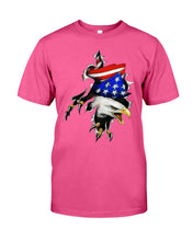 Load image into Gallery viewer, Eagle Giant Scratch USA Flag Gift For Women Guys Tee
