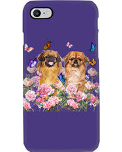 Load image into Gallery viewer, Pekingese With Peonies Gift For Dog Lovers Phone case
