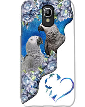 Load image into Gallery viewer, Magical Gray Couple African Parrot Gift For Bird Lovers Phone case
