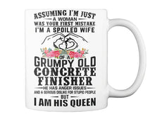 Load image into Gallery viewer, A Spoiled Wife Of Grumpy Old Concrete Finisher Trending For Personalized  Sport Gift Mug
