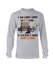 Load image into Gallery viewer, A Man Loves Beer And Dachshund Gift For Dog Lovers Unisex Long Sleeve
