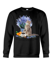 Load image into Gallery viewer, Cat With Coffee Is The Satisfaction Gift For Cat Lovers Sweatshirt
