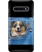 Load image into Gallery viewer, Australian Shepherd In Denim Pocket Gift For Dog Lovers Phone case
