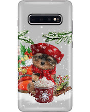 Load image into Gallery viewer, Yorkshire Terrier Loves Drinking Hot Latte Gift For Dog Lovers Phone case
