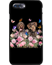 Load image into Gallery viewer, German Wirehaired Pointer With Peonies Gift For Dog Lovers Phone case
