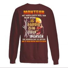 Load image into Gallery viewer, Het Moeilijkste Deel Van Mijn Werk Is Aardig Zijn Tegen Mensen Sweatshirt
