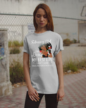 Load image into Gallery viewer, Betty Boop February Girl Living My Best Life Birthday Meaningful Gift Guys Tee
