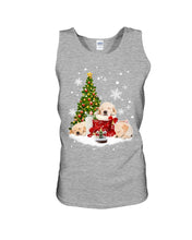 Load image into Gallery viewer, Funny Golden Retrievers Sleep In Red Boots Gift For Dog Lovers Unisex Tank Top
