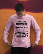 Load image into Gallery viewer, I'm The Lucky One Because I Get To Be Her Husband Gift For Husband Unisex Long Sleeve
