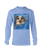 Load image into Gallery viewer, Australian Shepherd In Denim Pocket Gift For Dog Lovers Unisex Long Sleeve
