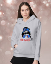 Load image into Gallery viewer, Firefighter Make You Life Safe Lady With Blue Ribbonhead Gift For Women Hoodie
