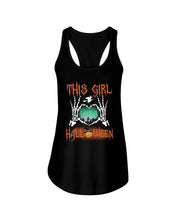 Load image into Gallery viewer, This Girl Loves Halloween Gift For Girls Ladies Flowy Tank
