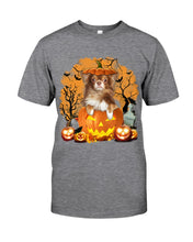 Load image into Gallery viewer, Chihuahua Book Pumpkin Halloween Gift For Dog Lovers Guys Tee
